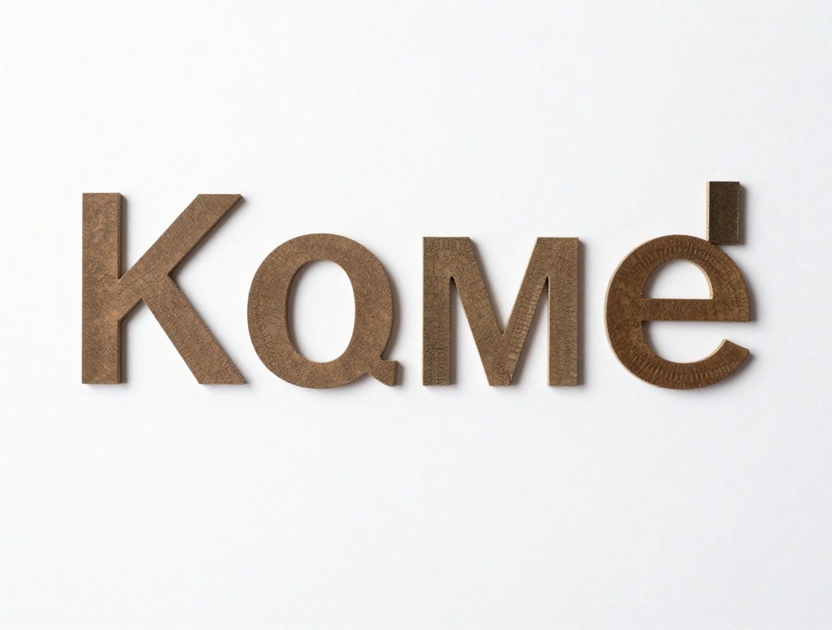 Крупный план слова, набранного крупным кеглем, с видимыми промежутками между буквами и разметкой кернинга